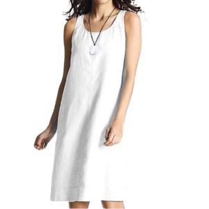 J. Jill | Dresses | J Jill Crisp White Linen Tank Dress | Poshmark